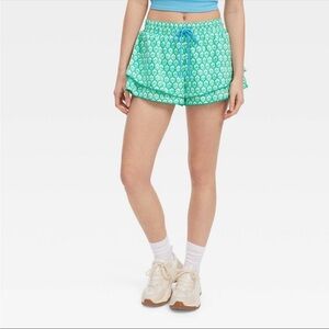 Stamped Floral Drawstring Shorts Teal - Roller Rabbit x Target NEW